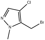 1H-Pyrazole, 5-(bromomethyl)-4-chloro-1-methyl- Structure