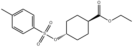 trans-4-(ethoxycarbonyl)cyclohexyl 4-methylbenzenesulfonate Structure