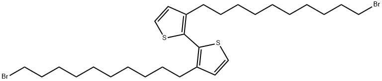 5,5'-dibromo-3,3'-didecyl-2,2'-bithiophene Structure