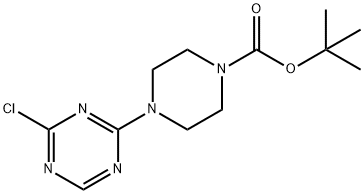 1-Piperazinecarboxylic acid, 4-(4-chloro-1,3,5-triazin-2-yl)-, 1,1-dimethylethyl ester Structure