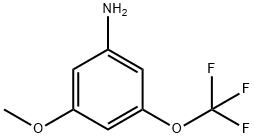 Benzenamine, 3-methoxy-5-(trifluoromethoxy)- Structure