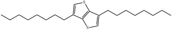 Thieno[3,2-b]thiophene, 3,6-dioctyl- 구조식 이미지