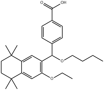 4-[butoxy(3-ethoxy-5,5,8,8-tetramethyl-5,6,7,8-tetrahydronaphthalen-2-yl)methyl]benzoic acid Structure