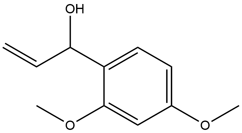 Benzenemethanol, α-ethenyl-2,4-dimethoxy- Structure