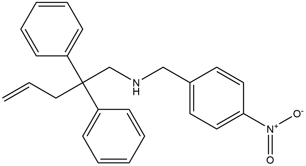 Benzeneethanamine, N-[(4-nitrophenyl)methyl]-β-phenyl-β-2-propen-1-yl- Structure