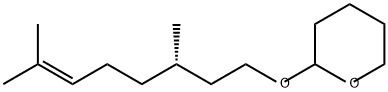 2H-Pyran, 2-[[(3S)-3,7-dimethyl-6-octen-1-yl]oxy]tetrahydro- 구조식 이미지