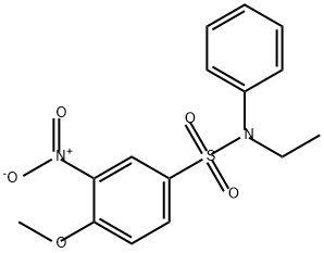 N-ethyl-4-methoxy-3-nitro-N-phenylbenzene-1-sulf
onamide Structure