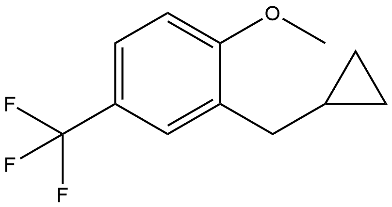 2-(Cyclopropylmethyl)-1-methoxy-4-(trifluoromethyl)benzene Structure