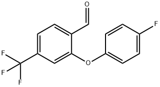 Benzaldehyde, 2-(4-fluorophenoxy)-4-(trifluoromethyl)- Structure