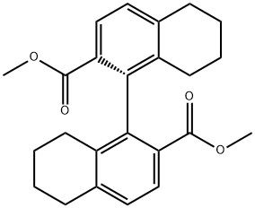 [1,1'-Binaphthalene]-2,2'-dicarboxylic acid, 5,5',6,6',7,7',8,8'-octahydro-, 2,2'-dimethyl ester, (1R)- Structure