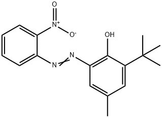 Phenol, 2-(1,1-dimethylethyl)-4-methyl-6-[2-(2-nitrophenyl)diazenyl]- Structure