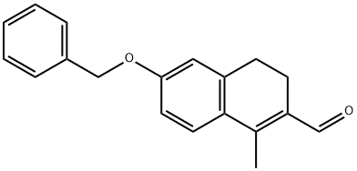 2-Naphthalenecarboxaldehyde, 3,4-dihydro-1-methyl-6-(phenylmethoxy)- 구조식 이미지