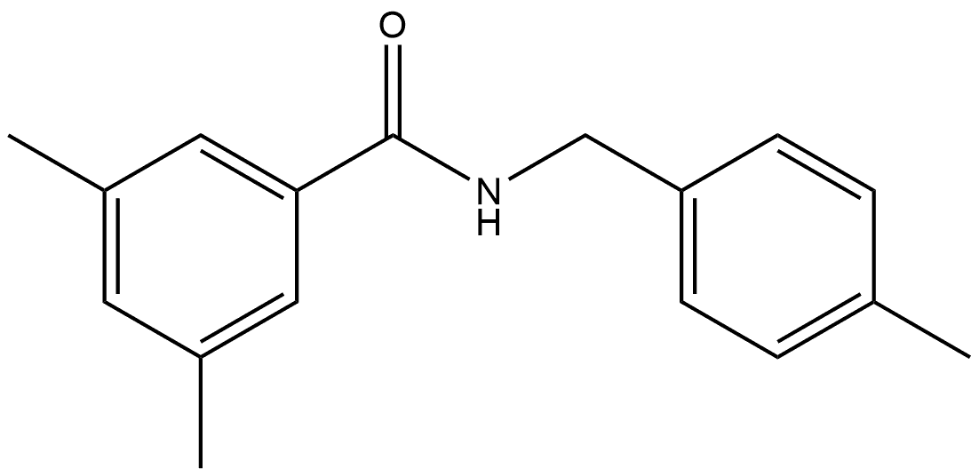 3,5-Dimethyl-N-[(4-methylphenyl)methyl]benzamide Structure
