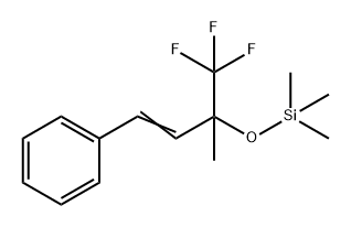 Benzene, [4,4,4-trifluoro-3-methyl-3-[(trimethylsilyl)oxy]-1-buten-1-yl]- Structure