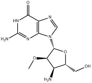 Guanosine, 3'-?amino-?3'-?deoxy-?2'-?O-?methyl-(9CI) Structure