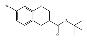2H-1-Benzopyran-3-carboxylic acid, 3,4-dihydro-7-hydroxy-, 1,1-dimethylethyl ester Structure