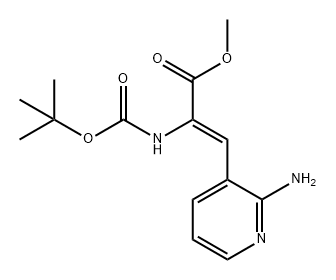 2-Propenoic acid, 3-(2-amino-3-pyridinyl)-2-[[(1,1-dimethylethoxy)carbonyl]amino]-, methyl ester, (2Z)- Structure