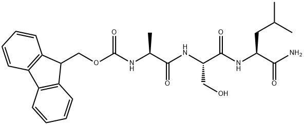 L-Leucinamide, N-[(9H-fluoren-9-ylmethoxy)carbonyl]-L-alanyl-L-seryl- (9CI) Structure