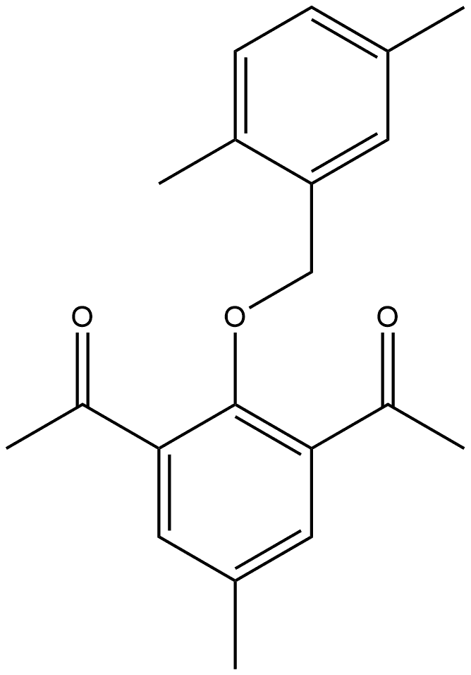 1,1'-[2-[(2,5-Dimethylphenyl)methoxy]-5-methyl-1,3-phenylene]bis[ethanone Structure