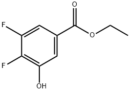 Benzoic acid, 3,4-difluoro-5-hydroxy-, ethyl ester Structure