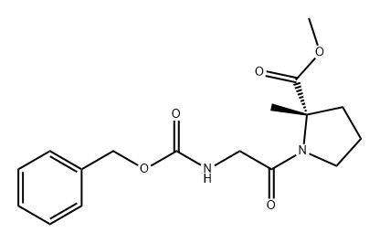 L-Proline, N-[(phenylmethoxy)carbonyl]glycyl-2-methyl-, methyl ester 구조식 이미지