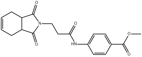 Benzoic acid, 4-[[3-(1,3,3a,4,7,7a-hexahydro-1,3-dioxo-2H-isoindol-2-yl)-1-oxopropyl]amino]-, methyl ester Structure