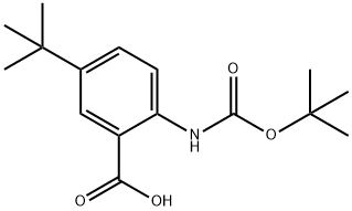 2-tert-Butoxycarbonylamino-5-tert-butyl-benzoic acid Structure