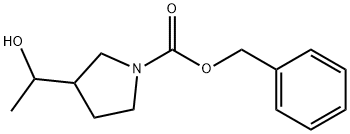 1-Pyrrolidinecarboxylic acid, 3-(1-hydroxyethyl)-, phenylmethyl ester Structure