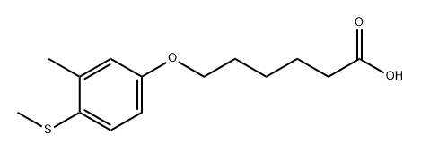 Hexanoic acid, 6-[3-methyl-4-(methylthio)phenoxy]- Structure