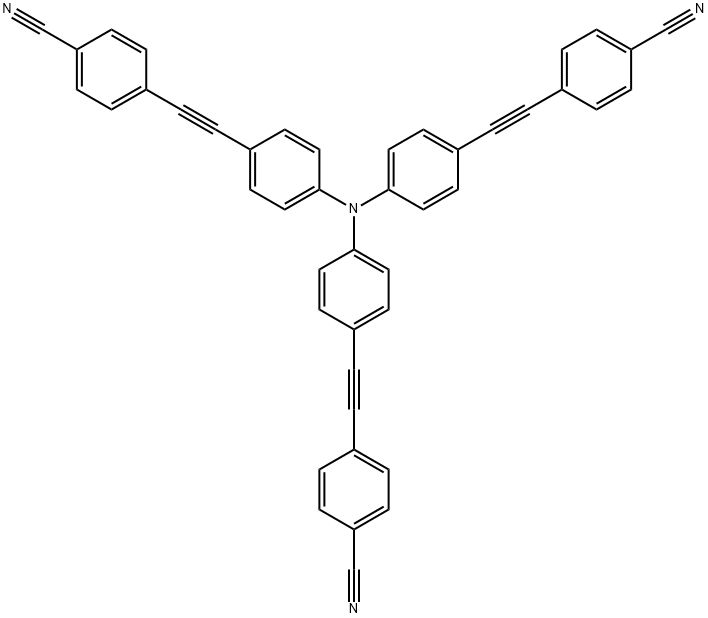 4,4',4''-((Nitrilotris(benzene-4,1-diyl))tris(ethyne-2,1-diyl))tribenzonitrile Structure