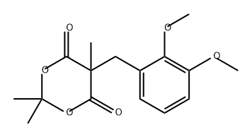 1,3-Dioxane-4,6-dione, 5-[(2,3-dimethoxyphenyl)methyl]-2,2,5-trimethyl- Structure