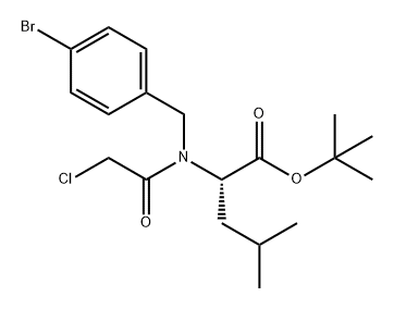 L-Leucine, N-[(4-bromophenyl)methyl]-N-(chloroacetyl)-, 1,1-dimethylethyl ester (9CI) Structure