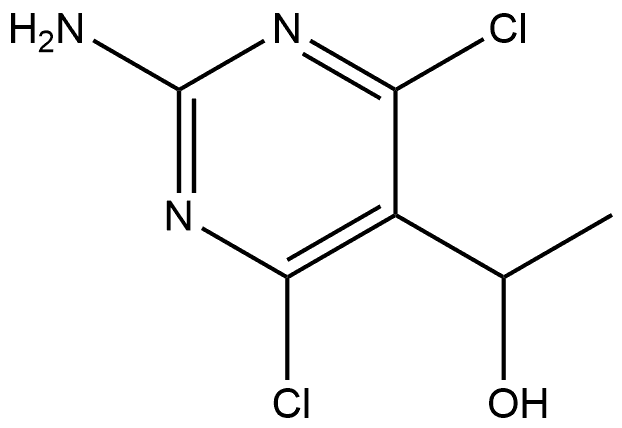 5-Pyrimidinemethanol, 2-amino-4,6-dichloro-α-methyl- Structure