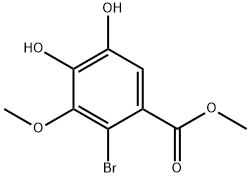 Benzoic acid, 2-bromo-4,5-dihydroxy-3-methoxy-, methyl ester Structure