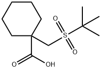 Cyclohexanecarboxylic acid, 1-[[(1,1-dimethylethyl)sulfonyl]methyl]- Structure
