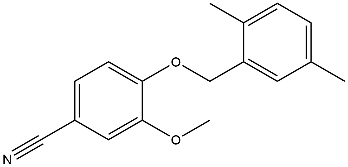 4-[(2,5-Dimethylphenyl)methoxy]-3-methoxybenzonitrile Structure