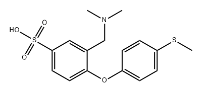 Benzenesulfonic acid, 3-[(dimethylamino)methyl]-4-[4-(methylthio)phenoxy]- 구조식 이미지