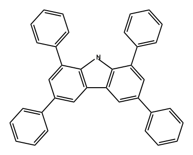 9H-Carbazole, 1,3,6,8-tetraphenyl- Structure