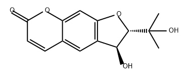 7H-Furo[3,2-g][1]benzopyran-7-one, 2,3-dihydro-3-hydroxy-2-(1-hydroxy-1-methylethyl)-, (2S,3S)- 구조식 이미지