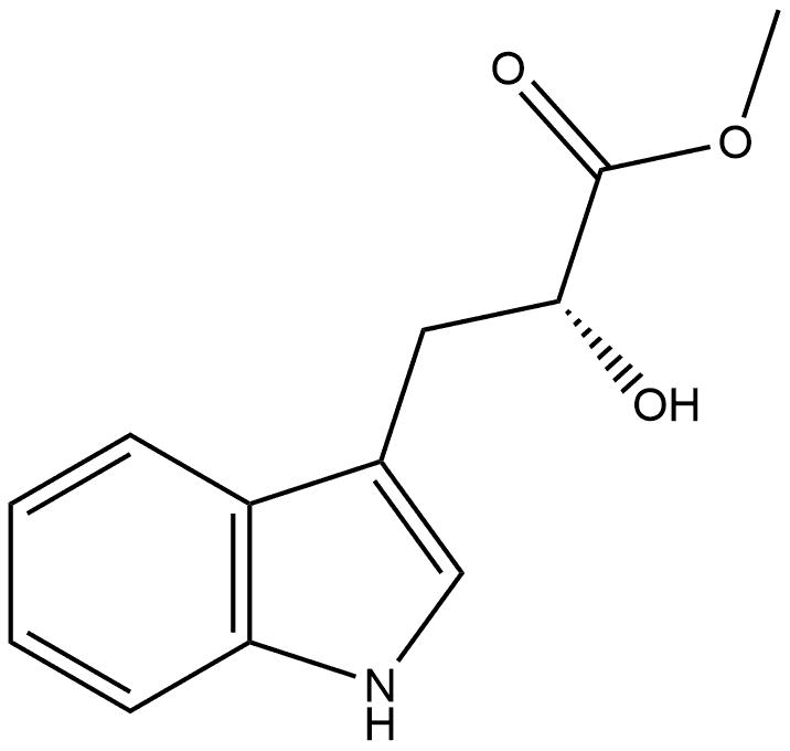 1H-Indole-3-propanoic acid, α-hydroxy-, methyl ester, (αR)- Structure