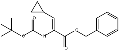 2-Propenoic acid, 3-cyclopropyl-2-[[(1,1-dimethylethoxy)carbonyl]amino]-, phenylmethyl ester, (2Z)- Structure