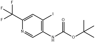 Carbamic acid, N-[4-iodo-6-(trifluoromethyl)-3-pyridinyl]-, 1,1-dimethylethyl ester 구조식 이미지