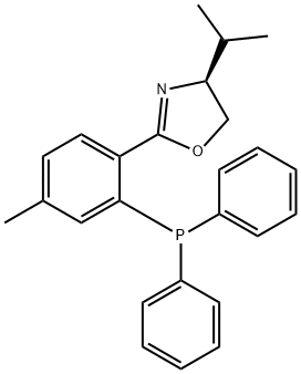 Oxazole, 2-[2-(diphenylphosphino)-4-methylphenyl]-4,5-dihydro-4-(1-methylethyl)-, (4S)- Structure