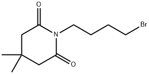 2,6-Piperidinedione, 1-(4-bromobutyl)-4,4-dimethyl- Structure