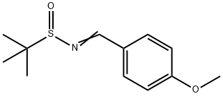 2-Propanesulfinamide, N-[(4- methoxyphenyl)methylene]-2-methyl 구조식 이미지