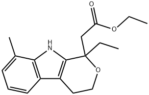 1-Ethyl-1,3,4,9-tetrahydro-8-methyl-pyrano[3,4-b]indole-1-acetic Acid Ethyl Ester Structure