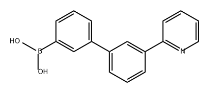 Boronic acid, B-[3'-(2-pyridinyl)[1,1'-biphenyl]-3-yl]- Structure