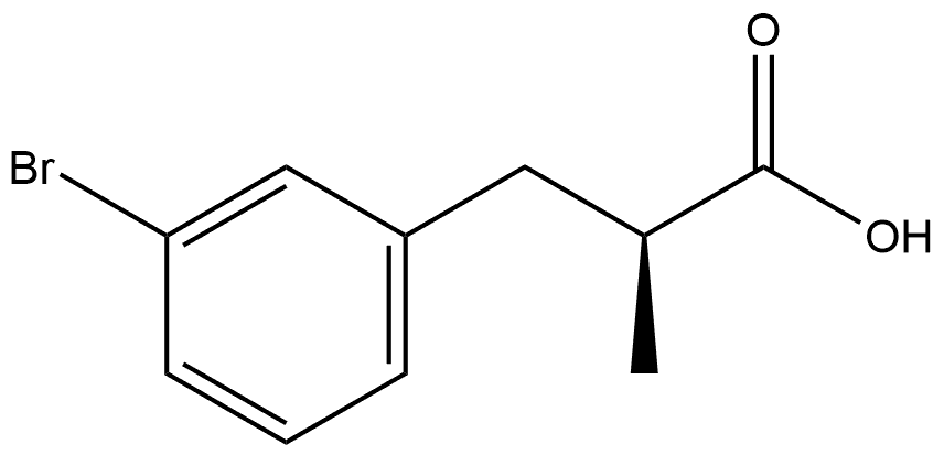 Benzenepropanoic acid, 3-bromo-α-methyl-, (αS)- 구조식 이미지