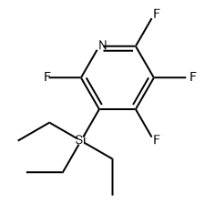 Pyridine, 2,3,4,6-tetrafluoro-5-(triethylsilyl)- Structure