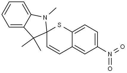 Spiro[2H-1-benzothiopyran-2,2'-[2H]indole], 1',3'-dihydro-1',3',3'-trimethyl-6-nitro- Structure